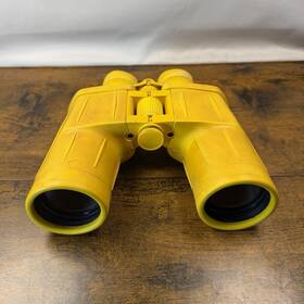 Tasco 334yw Vintage Yellow Waterproof Binoculars 7x50mm Japan With Case