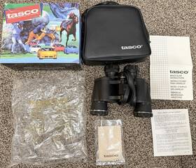 Tgb-341 Tasco 1992 7x35mm Binoculars With Zip Focus 4000 Black Original Box