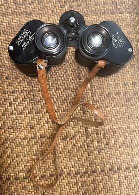 62750 Telesar Vintage Binoculars Coated Optics 7x50 Field 7.1 With Carrying Case