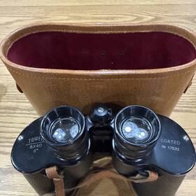 No.17532coated Tower 17532 Vintage Japan Optics Binoculars And Case 8x40mm