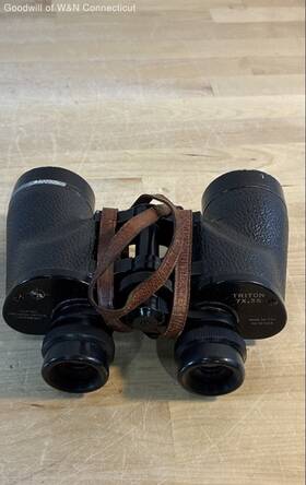 Triton 151123 7x35 Binoculars Model No. 748 Coated Optics S&a With Leather Case