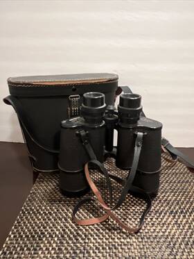 81474 Universal 11593 Vintage 7x50 Binoculars Made In Japan With Case No.
