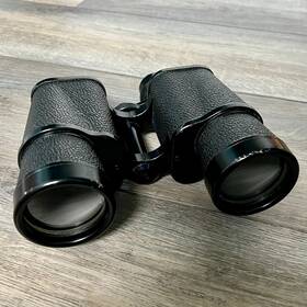 29-701079 Vega Vintage 7x50 Binoculars Coated Precision Optics Black Works Great
