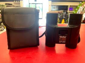10x25wp Vivitar Pv Series Binoculars 10x25 Small Compact Size With Belt Loop Carry Case