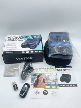 Vivitar 681066092224 Digital Camera Binocular With Night Vision 10x Zoom Blue