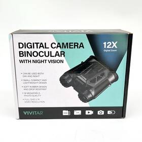 16mp Vivitar 681066151853 Digital Camera Binocular With Night Vision 12x Zoom