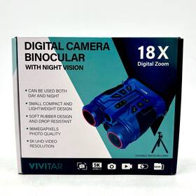 Vivitar 681066171639 18x Digital Zoom Camera Binocular With Night Vision - Blue