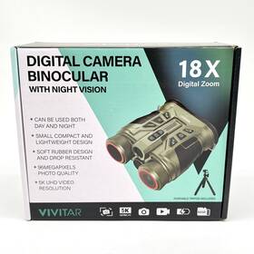 Vivcvir15-grn Vivitar 18x Zoom Digital Camera Binocular With Night Vision Mode - Green