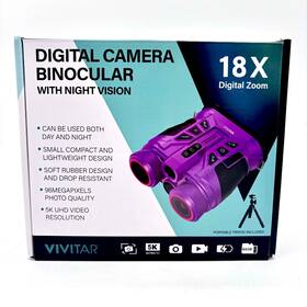 Vivitar Vivcvir15-pur 18x Digital Zoom Binocular With Night Vision Model - Purple