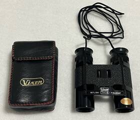 307l054 Vixen Vintage Binoculars 7 X 18 Mm Field 8.3 With Case Black