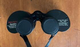 67-7052 Wards Spectator 7x 35 Fully Coated Magenta Extra Wide Angle Binoculars Japan