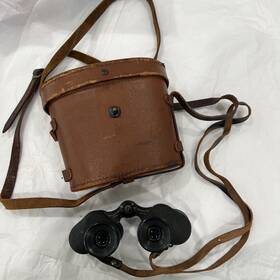 42882 Wollensak Working Vintage Wwii Era Binoculars 6x30 Rochester Ny With Orig Case