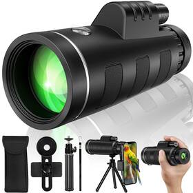 Yegass 635411669913 40x60 Monocular Telescope With Smartphone Adapter For Adults High