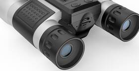 Dt16-silver Zzstar 12x32 Binoculars With Built-in Camera High Powered For Adults 2 Inch