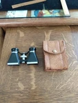 Antique 40 Ofuna Japan 3 X 10 Coated Opera Glasses Binoculars & Leather Case. Fixed Price $14.99.