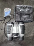 Vivitar 4 X 30 Coated Small Binoculars Blue & Black W/case. Fixed Price $5.00.