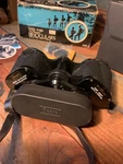 Binoculars Vtg Sears 7X35MM Wide Angle Model 44-25110 W/ Case, Strap,box,manual. Fixed Price $45.00.