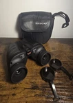 Tasco 7X-15X25MM Zoom Binoculars Black Porro Prism With Case & Covers. Fixed Price $40.00.