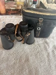 Vintage Sears Extra Wide Angle Binoculars Model 6281 Amber Coated Case. Fixed Price $44.99.