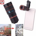 Universal 8X Zoom Lens Optical Clip Telephoto Telescope Cell Phone Camera. Fixed Price $6.98.