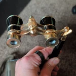 Tasco Compact 8X Opera Glasses Binoculars Black Gold With Handle & Case. Fixed Price $17.50.