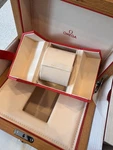Omega Wooden Lux Watch Box Replacement Manual And Red Travel Case Fast Ship. Fixed Price $129.99.