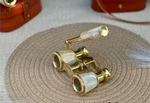 Ak Personalized Brass Opera Glasses With Mother Of Pearl - Engraved Leather Case. Fixed Price $37.77.