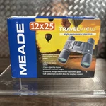Meade 12X25 Compact Travel View High Performance Binoculars New Box. Fixed Price $12.99.