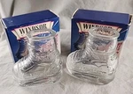 Hockey Skate Shot Glasses Windsor Canadian Set Of 2 1995 Vintage W/box. Fixed Price $11.50.