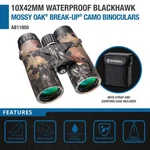 Barska AB11850 Zoom 10X 42MM Blackhawk Waterproof Binocular Mossy Oak Break-up. Fixed Price $154.06.