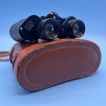 Japanese Vintage Okaya Optic Vista 8X30 Binoculars W/ Leather Case. Fixed Price $105.00.