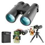 Adorrgon 12X42 Hd Binoculars For Adults High Powered With Phone Adapter, Tripod. Fixed Price $58.88.
