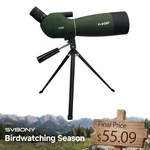 Svbony SV28 Spotting Scope 25-75X70 45 Angled Waterproof With Tripod. Fixed Price $57.99.