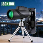 80X100 Zoom Lens Monocular Telescope For Phone Camera Hd Hiking Hunting W/tripod. Fixed Price $22.49.