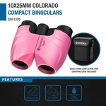 Barska 10X25 Pink Colorado Compact Wp Binoculars With Carry Case & Neck Strap. Fixed Price $34.99.