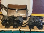 Bushnell 7X35 Sportview Insta-focus & 7-15X25 Powerview Binoculars W/ Case. Fixed Price $39.99.