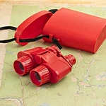 Lightweight Red Kids Binoculars Italian Made Retro Toy With Case. Fixed Price $29.99.