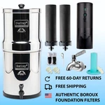 Berkey Gravity Water W/ 2 Wqa Certified Boroux Foundation Black Filters. Fixed Price $211.49.