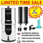 Berkey Gravity Water System W/ 2 Wqa Certified Boroux Black. Fixed Price $206.99.