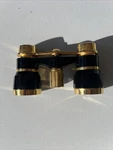 Vintage Selsi 3X25 Coated Opera Glasses / Binoculars Theater Black And Gold Tone. Fixed Price $20.00.