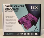 Vivitar Night Vision Digital Camera Binoculars 18X Zoom 25MM 5K Uhd Purple. Fixed Price $49.97.