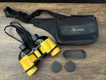 Alpen 7X35 Racing Binoculars Coated Optics Fixed Focus System-yellow Very Rare. Fixed Price $89.99.