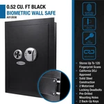 Barska Doj Approved 0.52 Cu Ft Biometric Fingerprint + Key Lock Wall Hidden Safe. Fixed Price $349.20.