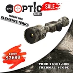 Atn Mossy Oak Elements Terra Thor 640 1-10X Thermal Scope. Fixed Price $2699.00.