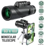 80X100 Day Night Vision Hd Monocular Starscope Telescope BAK4 +tripod. Fixed Price $22.69.