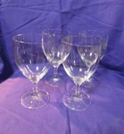 Set Of 4 1980S Mikasa Windsor Crystal 10 Oz Wine Water Glasses Original Box. Fixed Price $16.00.