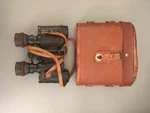 Kendon Militaire Binoculars # 4369 With Leather Case Made France. Fixed Price $50.00.