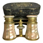 Antique Mother Of Pearl Lemaire Paris Opera Glasses With Original Case. Fixed Price $150.00.
