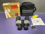 Vintg Rugged Exposure Folded Roof Prism Binoculars 10-30 50MM Mint! Mib. Fixed Price $68.95.