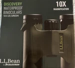 L.l.bean Discovery 10X25 Waterproof Binoculars Multi-coated Prism Green. Fixed Price $20.00.